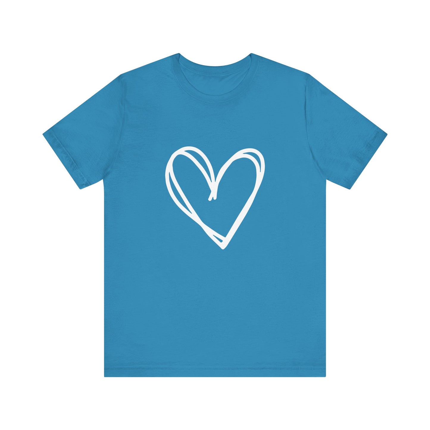 Heart Outline Unisex Jersey Short Sleeve Tee