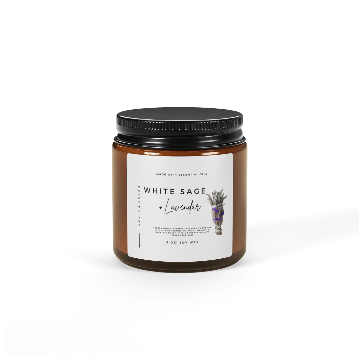 White Sage & Lavendar Soy Candle
