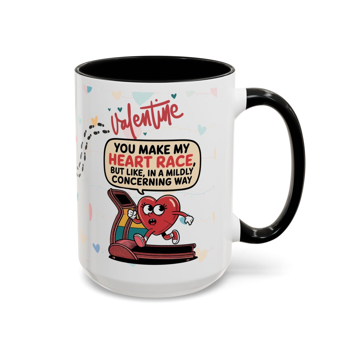 Heart Race Accent Coffee Mug (11, 15oz)