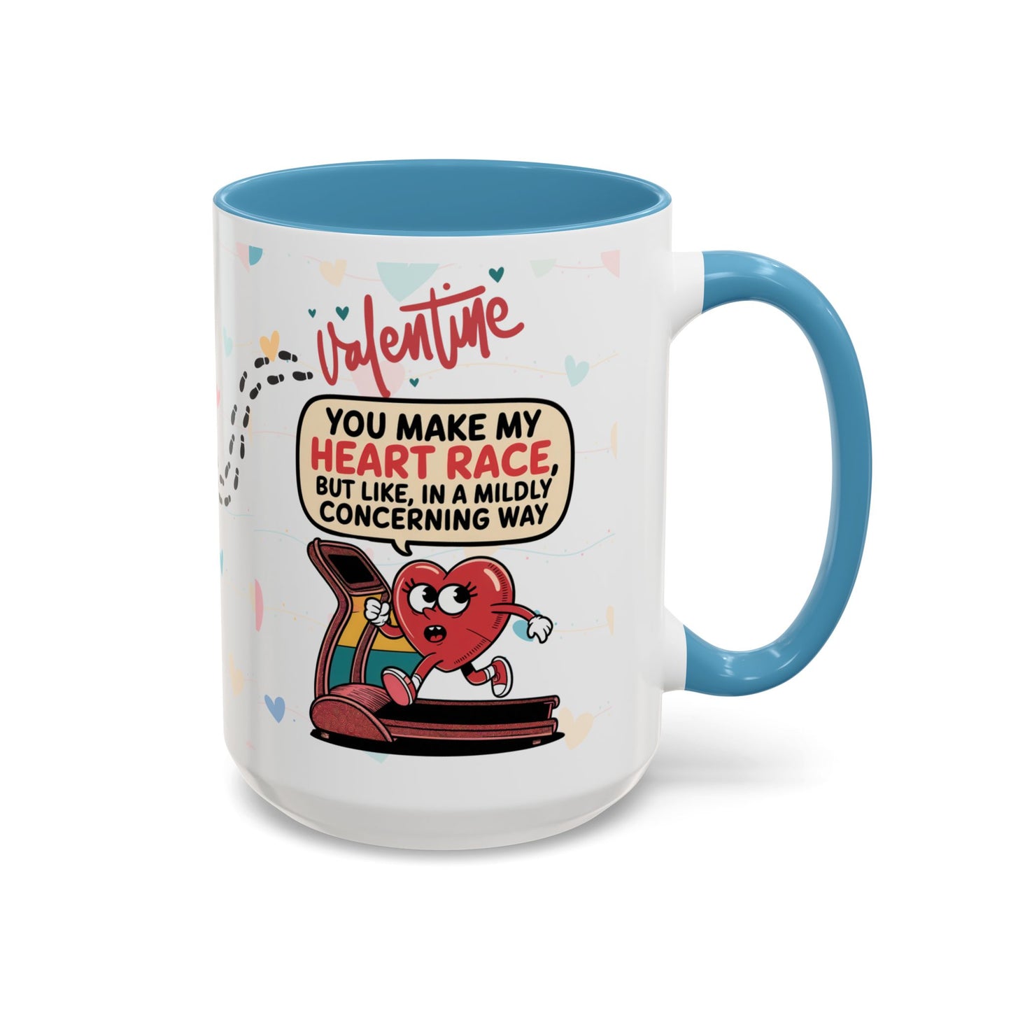 Heart Race Accent Coffee Mug (11, 15oz)