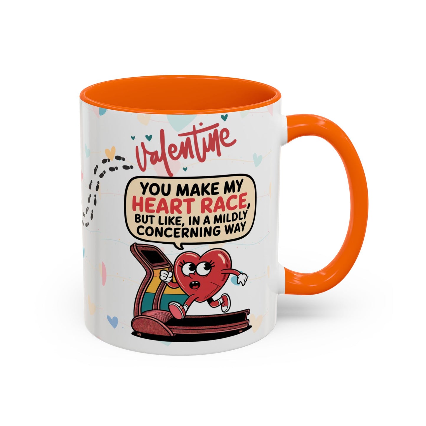 Heart Race Accent Coffee Mug (11, 15oz)