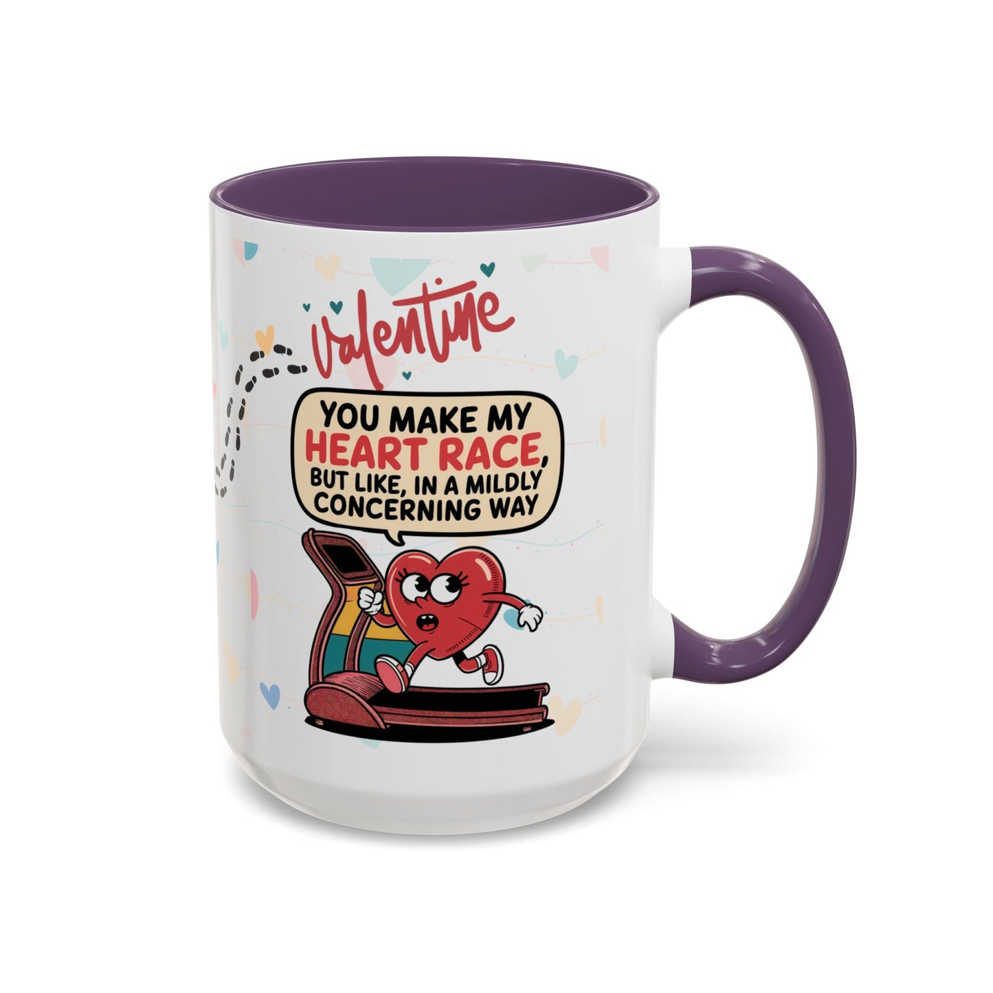Heart Race Accent Coffee Mug (11, 15oz)