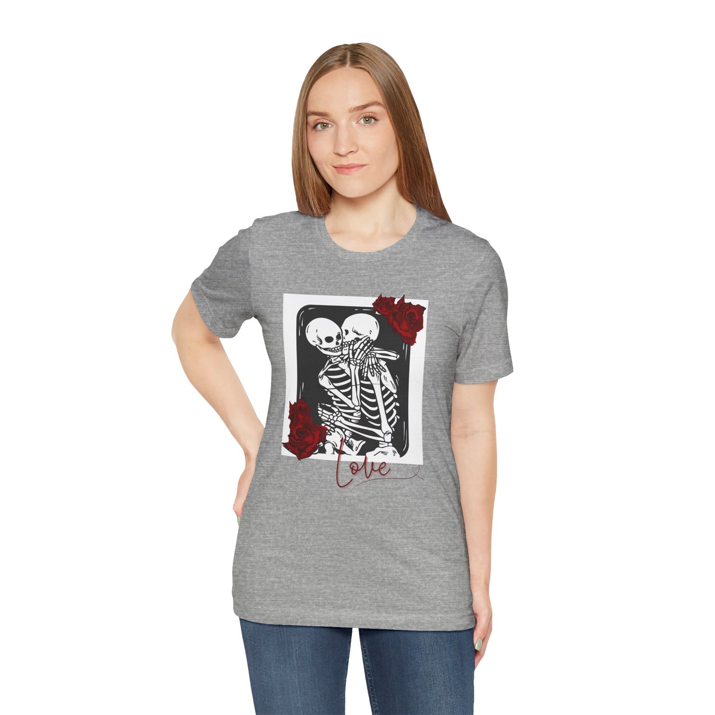 Unisex Halloween Tshirt -Skeleton Love