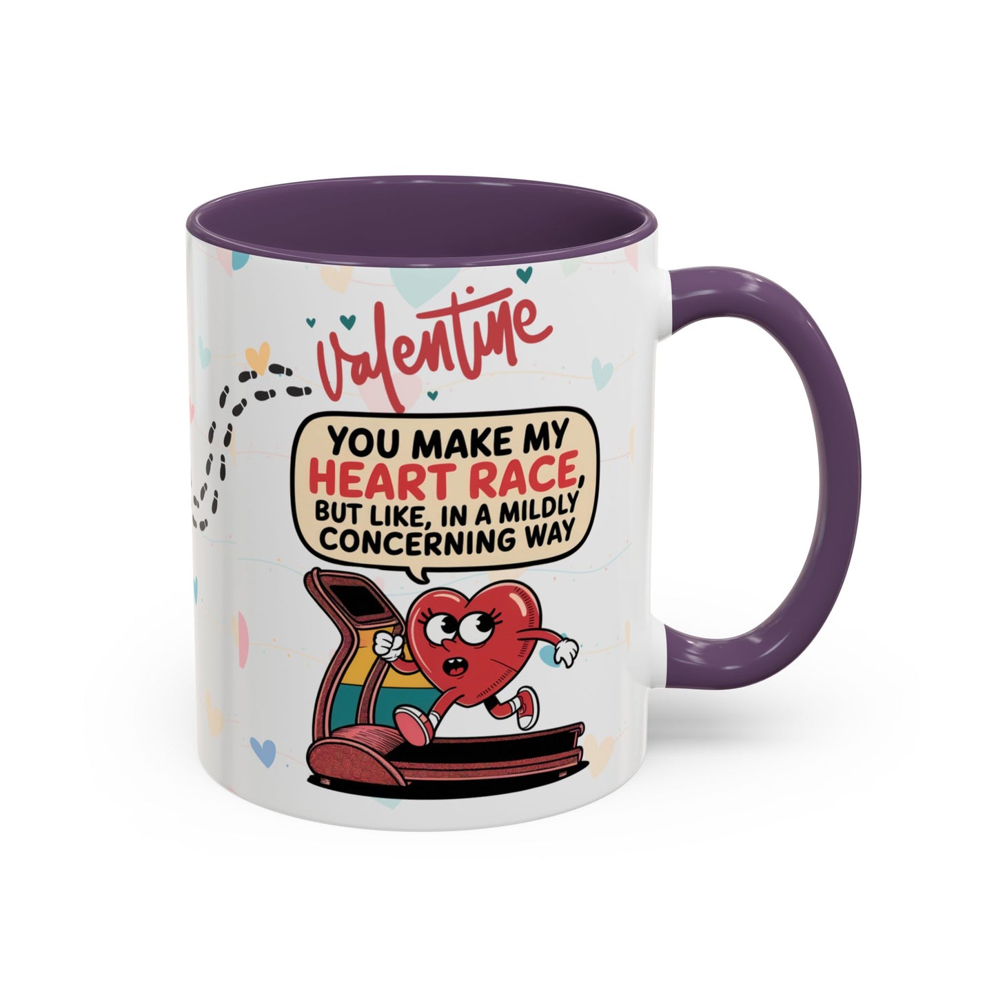 Heart Race Accent Coffee Mug (11, 15oz)