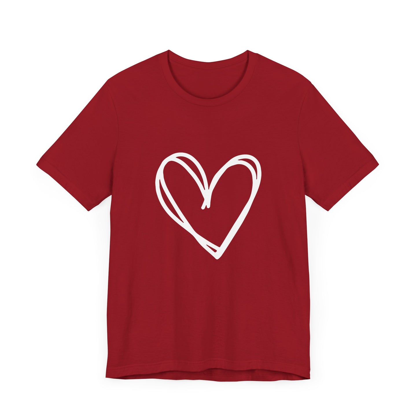 Heart Outline Unisex Jersey Short Sleeve Tee