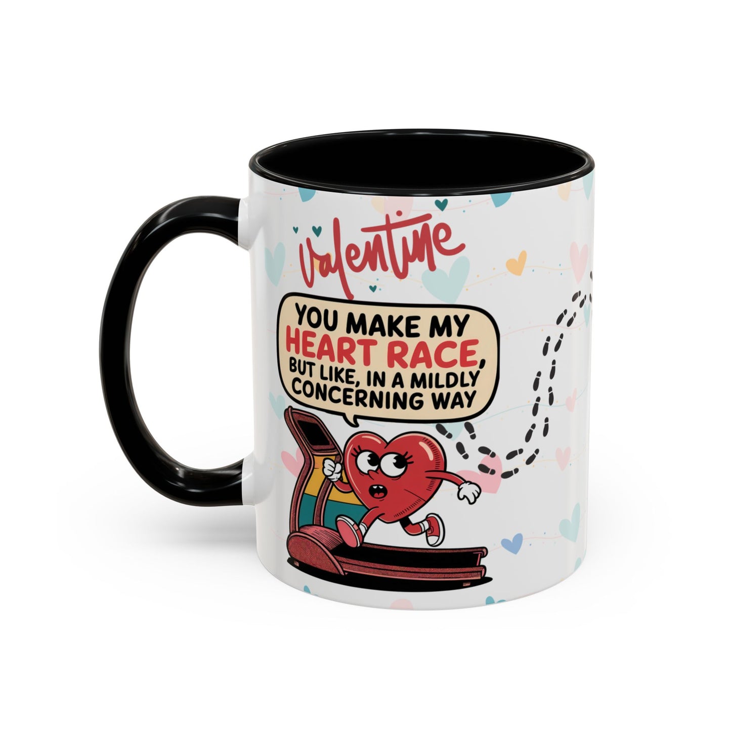 Heart Race Accent Coffee Mug (11, 15oz)