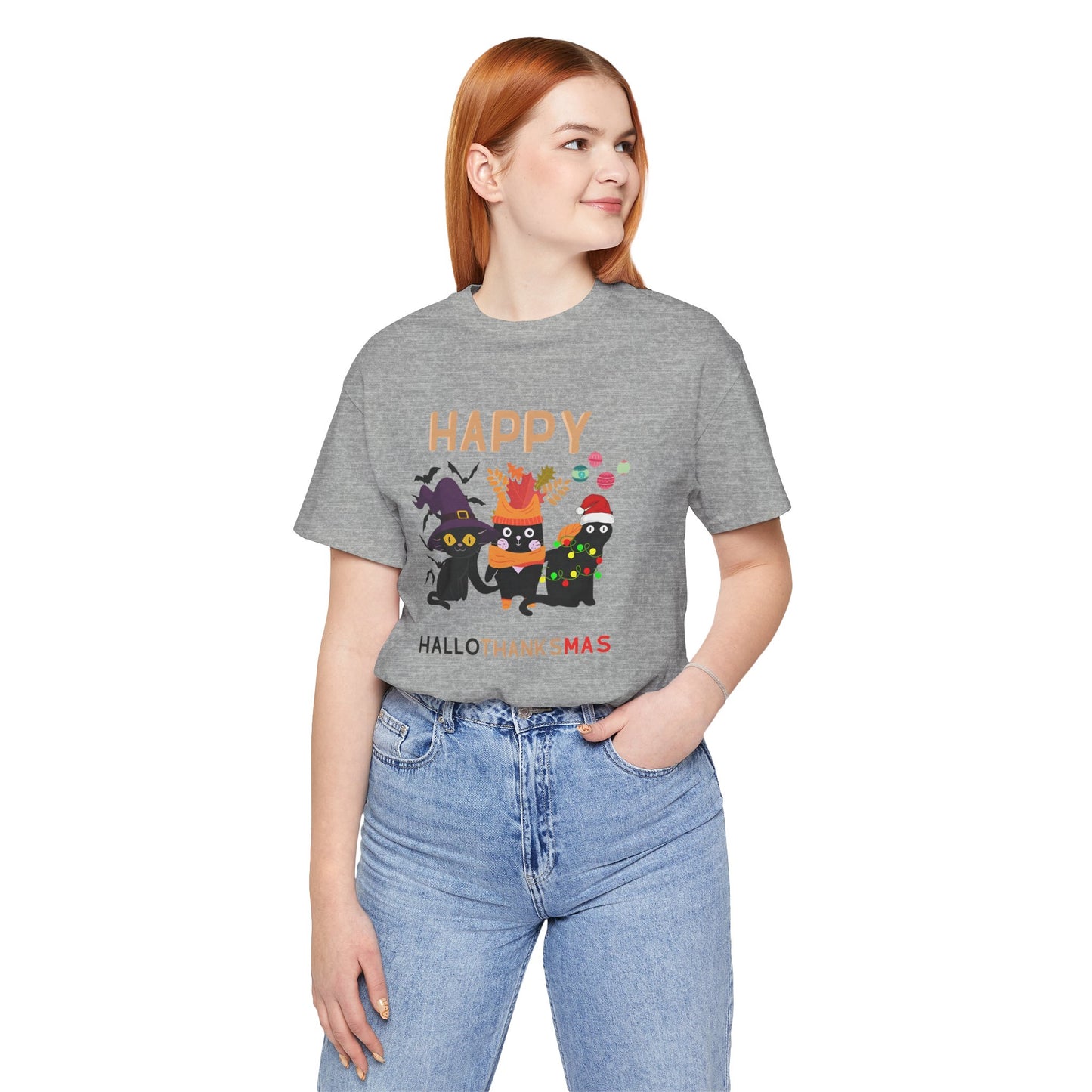 Unisex Halloween Tshirt - Hallothanksmas