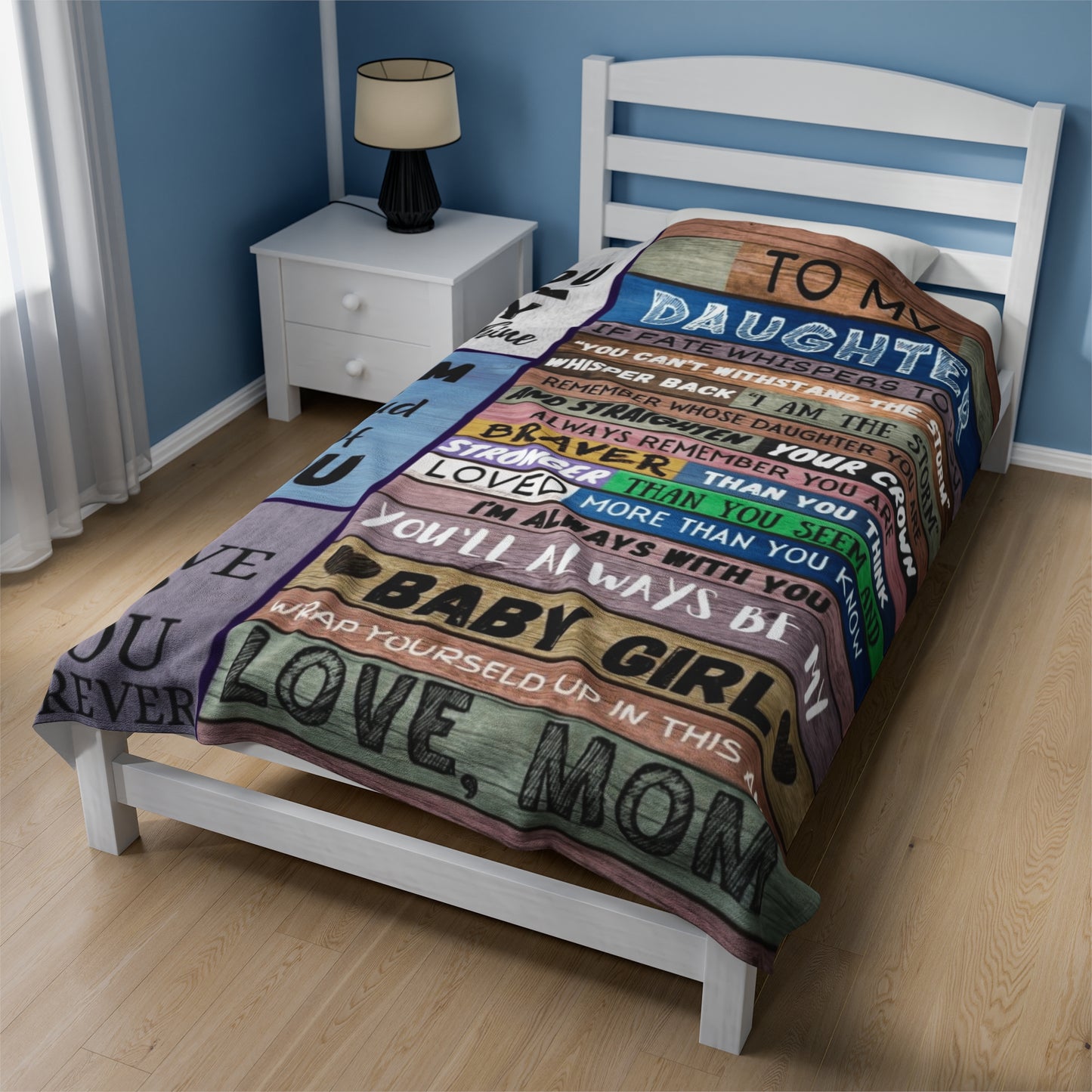 To my Daughter Velveteen Plush Blanket
