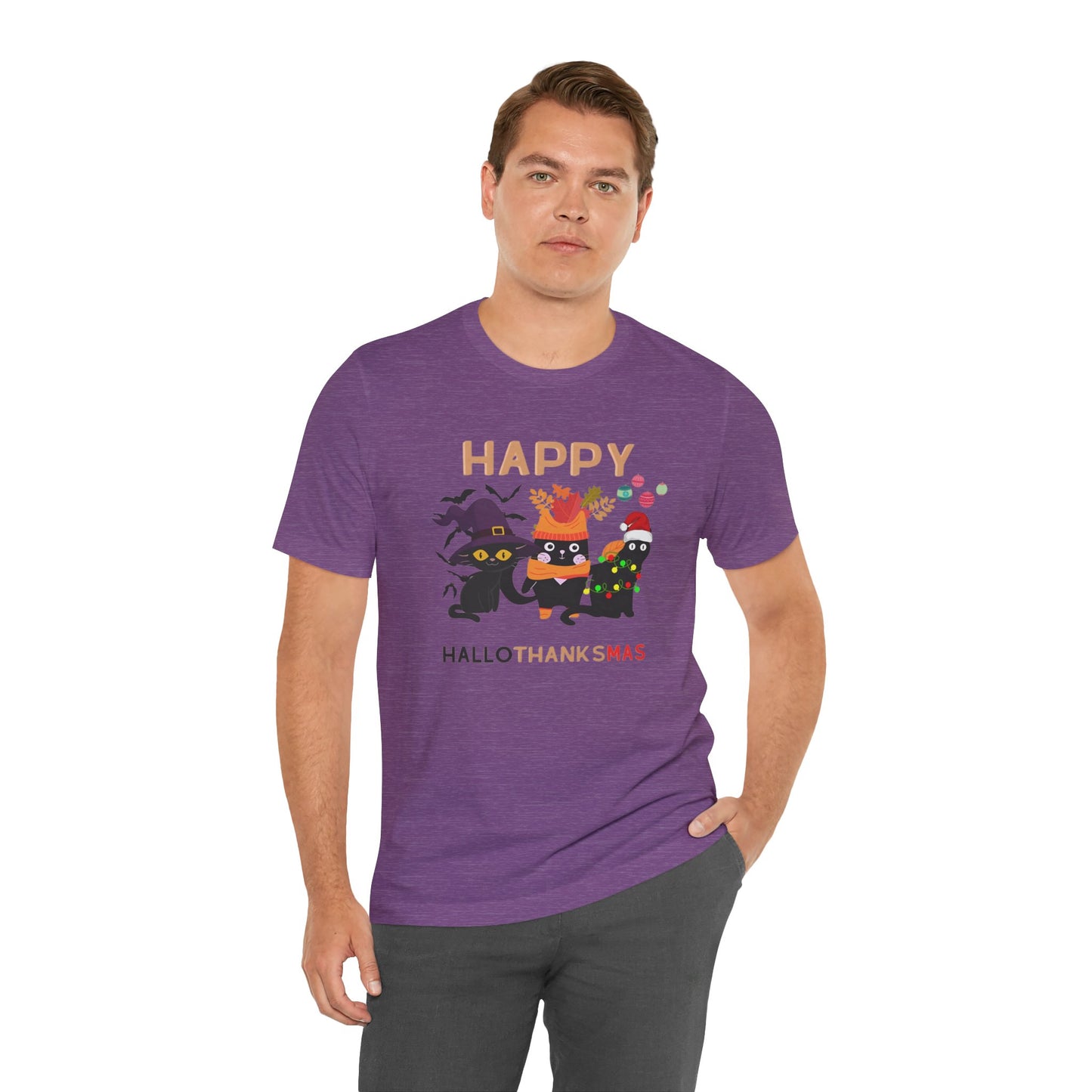 Unisex Halloween Tshirt - Hallothanksmas