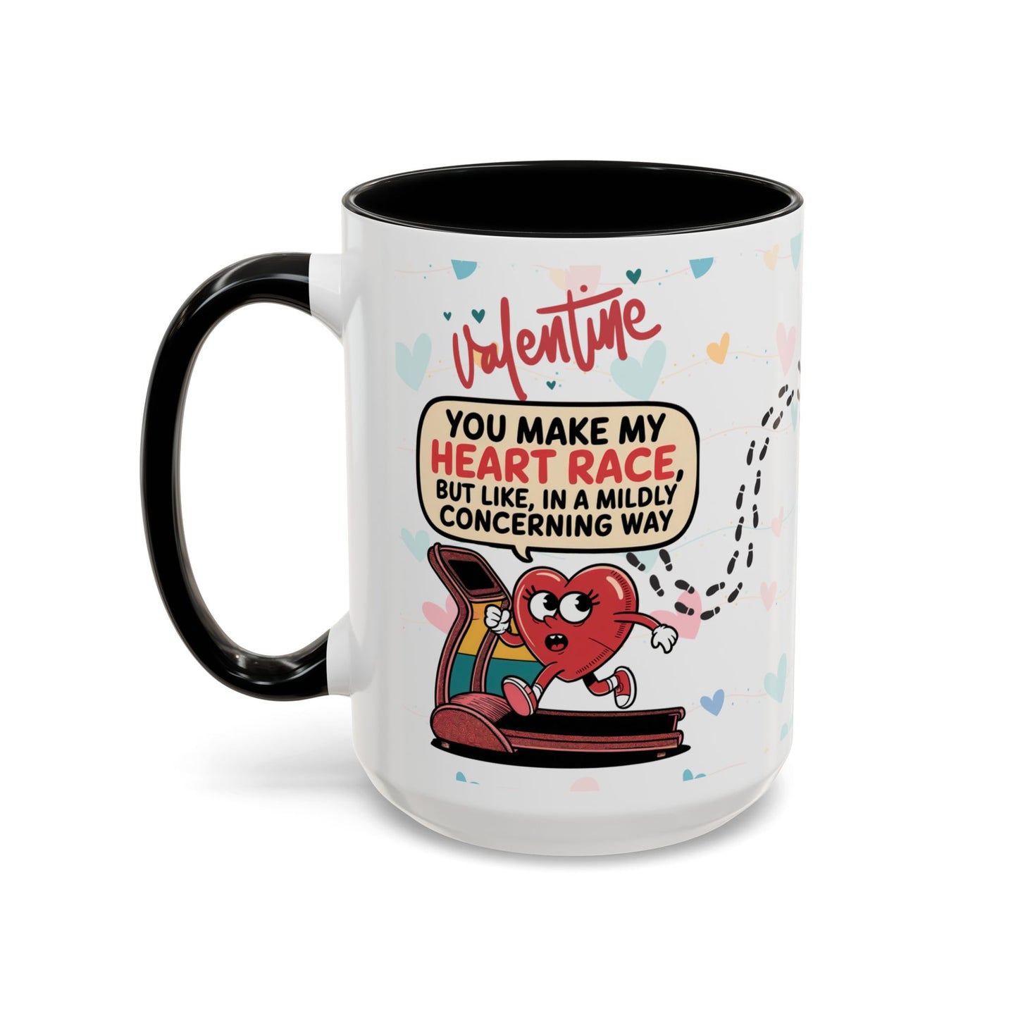 Heart Race Accent Coffee Mug (11, 15oz)