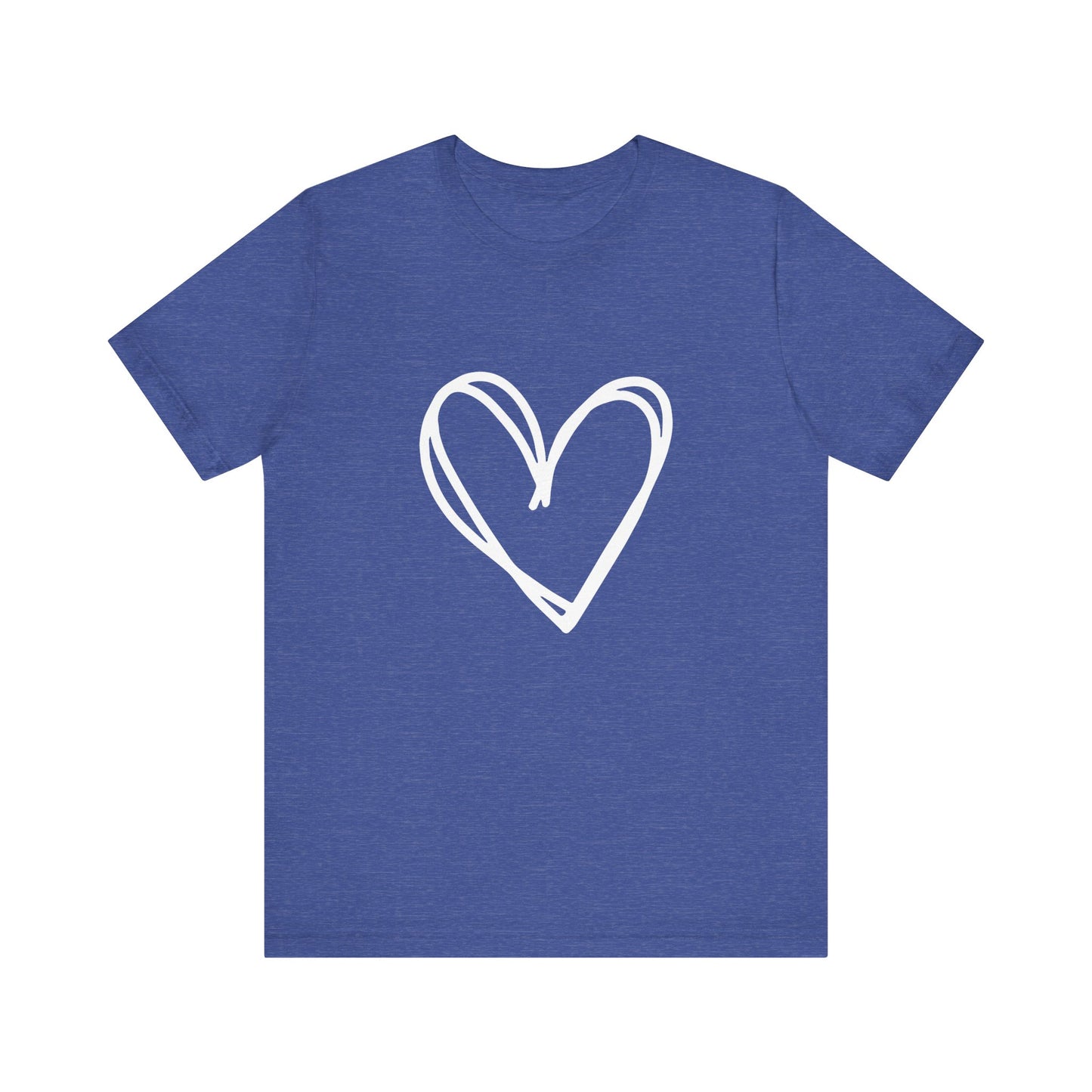 Heart Outline Unisex Jersey Short Sleeve Tee
