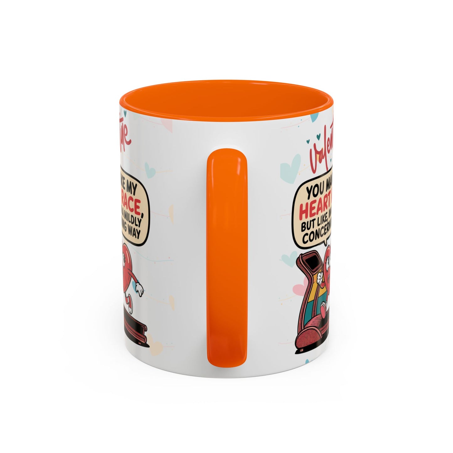 Heart Race Accent Coffee Mug (11, 15oz)