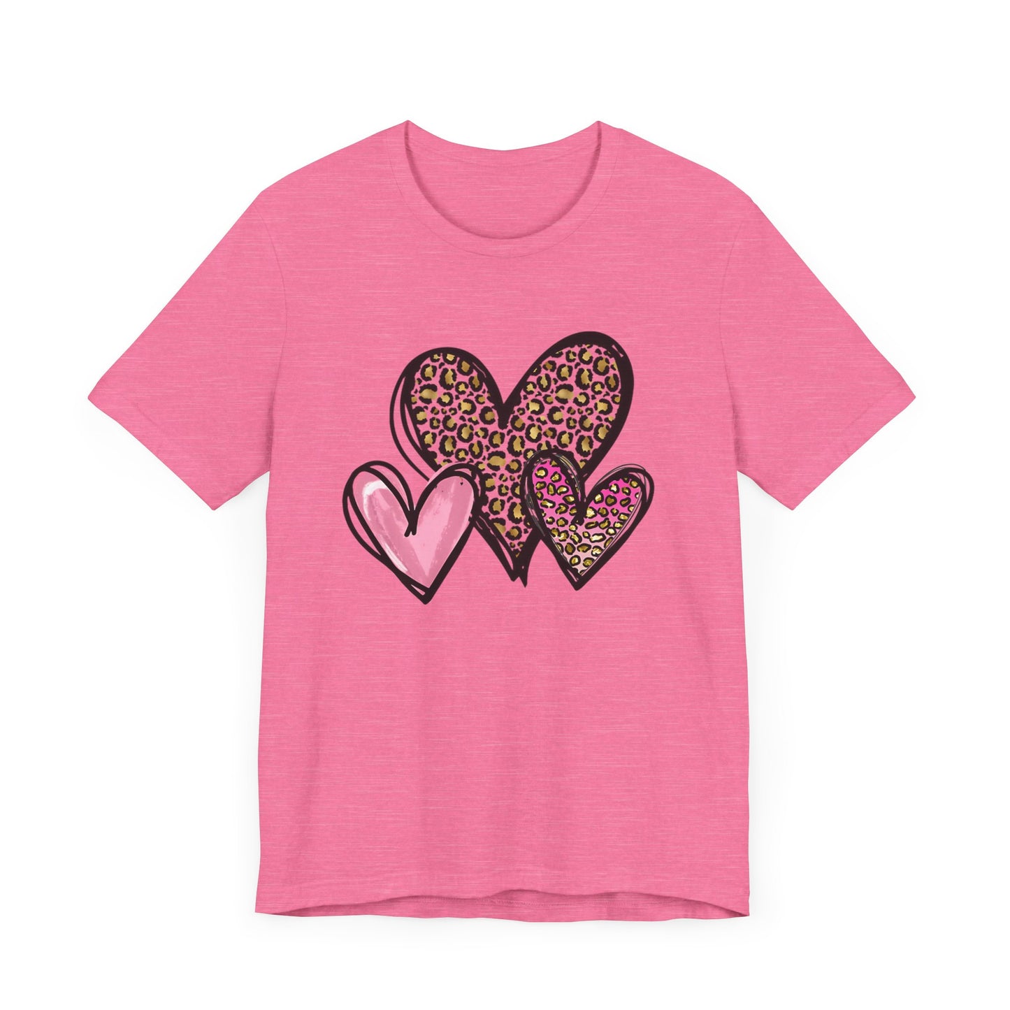 Three heart Tshirt Unisex Jersey Short Sleeve Tee