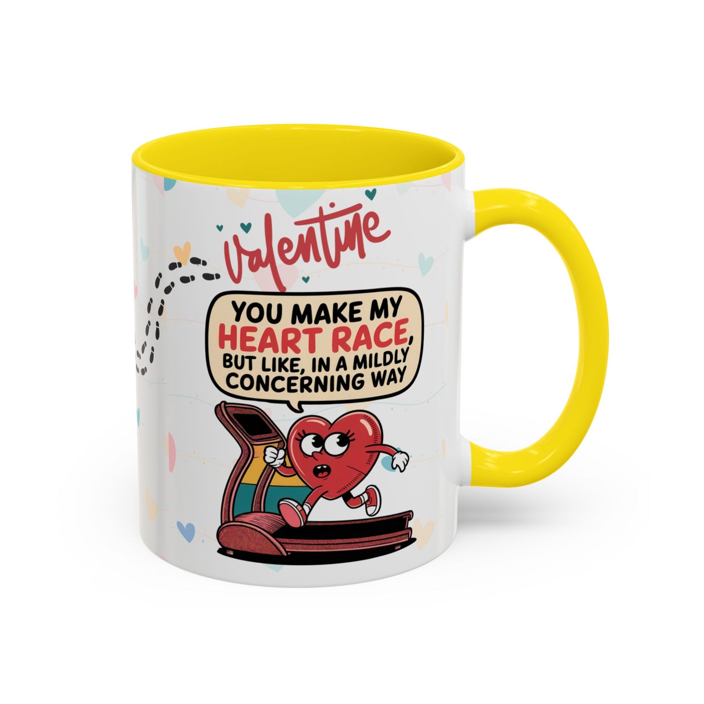 Heart Race Accent Coffee Mug (11, 15oz)