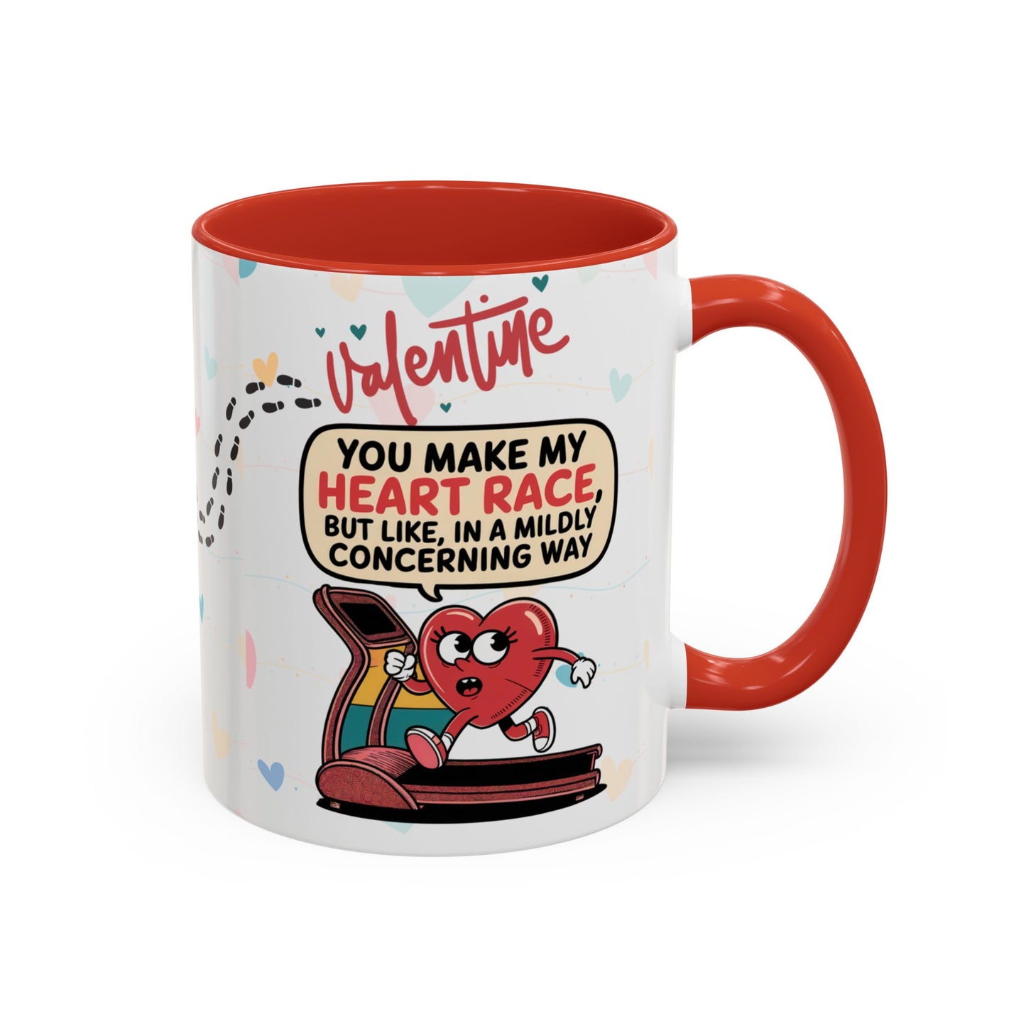Heart Race Accent Coffee Mug (11, 15oz)