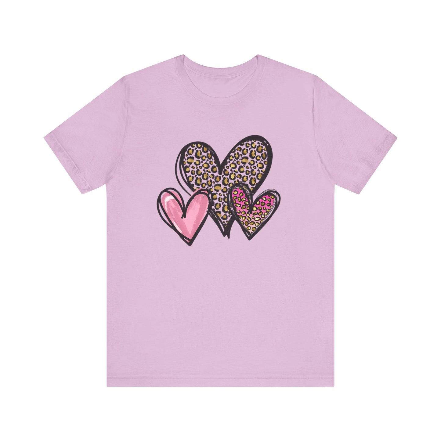 Three heart Tshirt Unisex Jersey Short Sleeve Tee