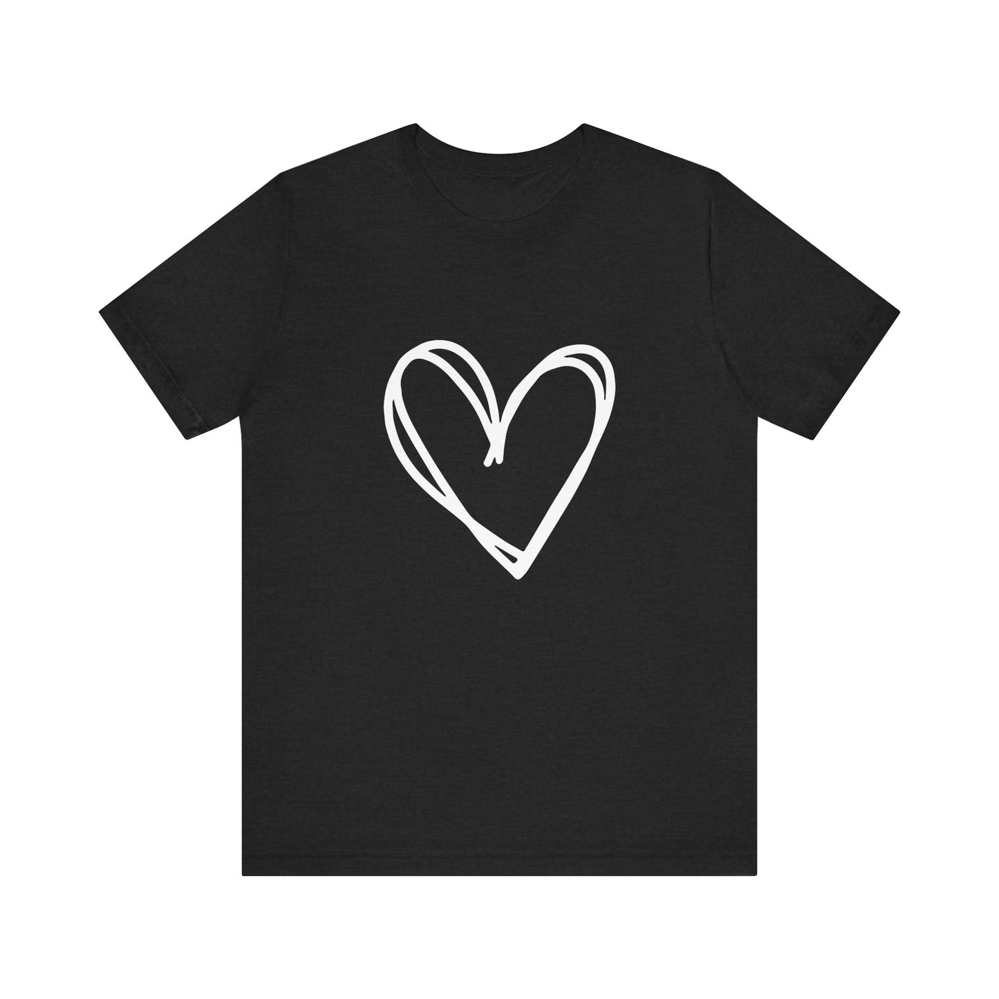 Heart Outline Unisex Jersey Short Sleeve Tee