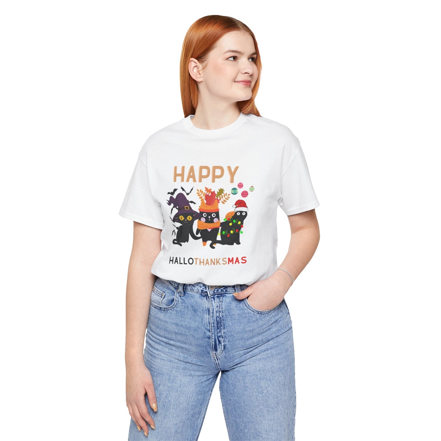 Unisex Halloween Tshirt - Hallothanksmas
