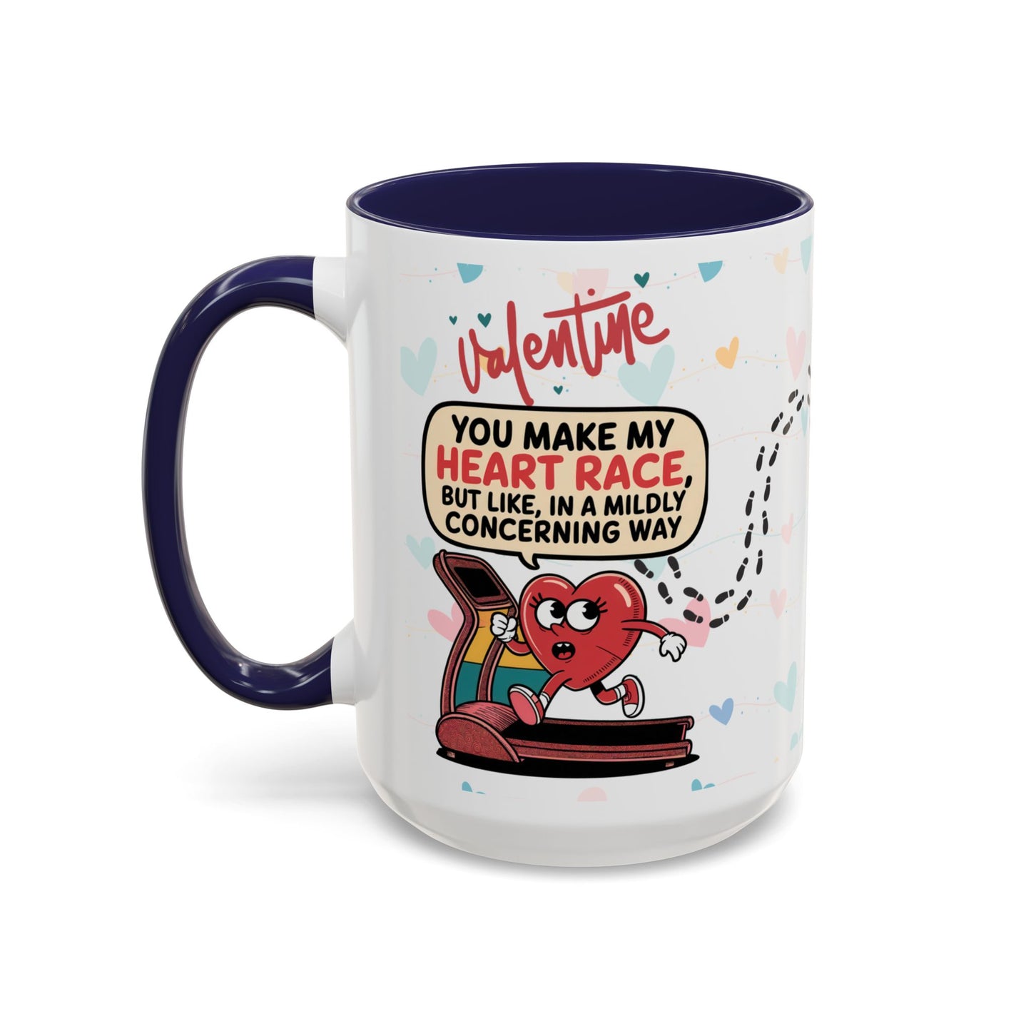 Heart Race Accent Coffee Mug (11, 15oz)