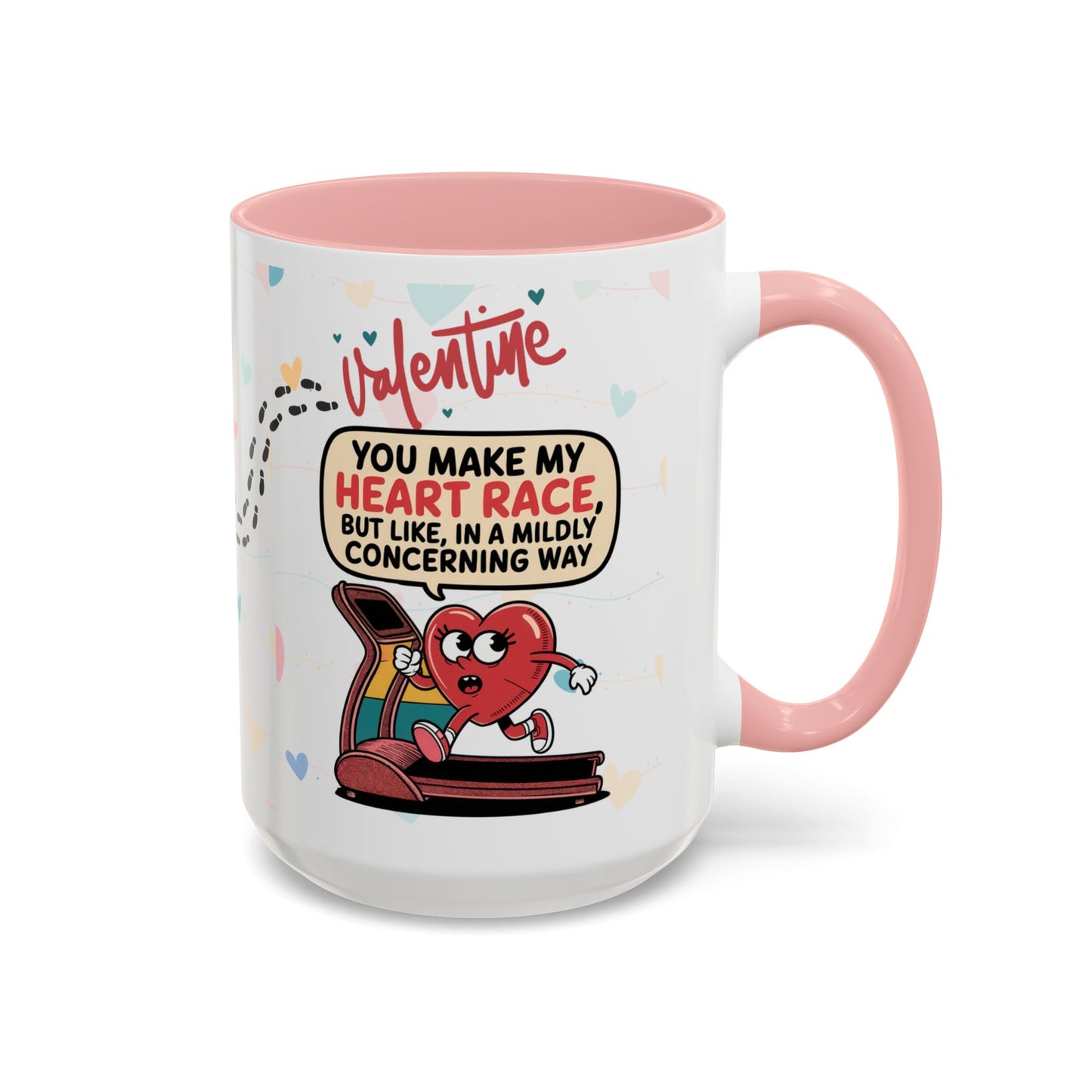 Heart Race Accent Coffee Mug (11, 15oz)