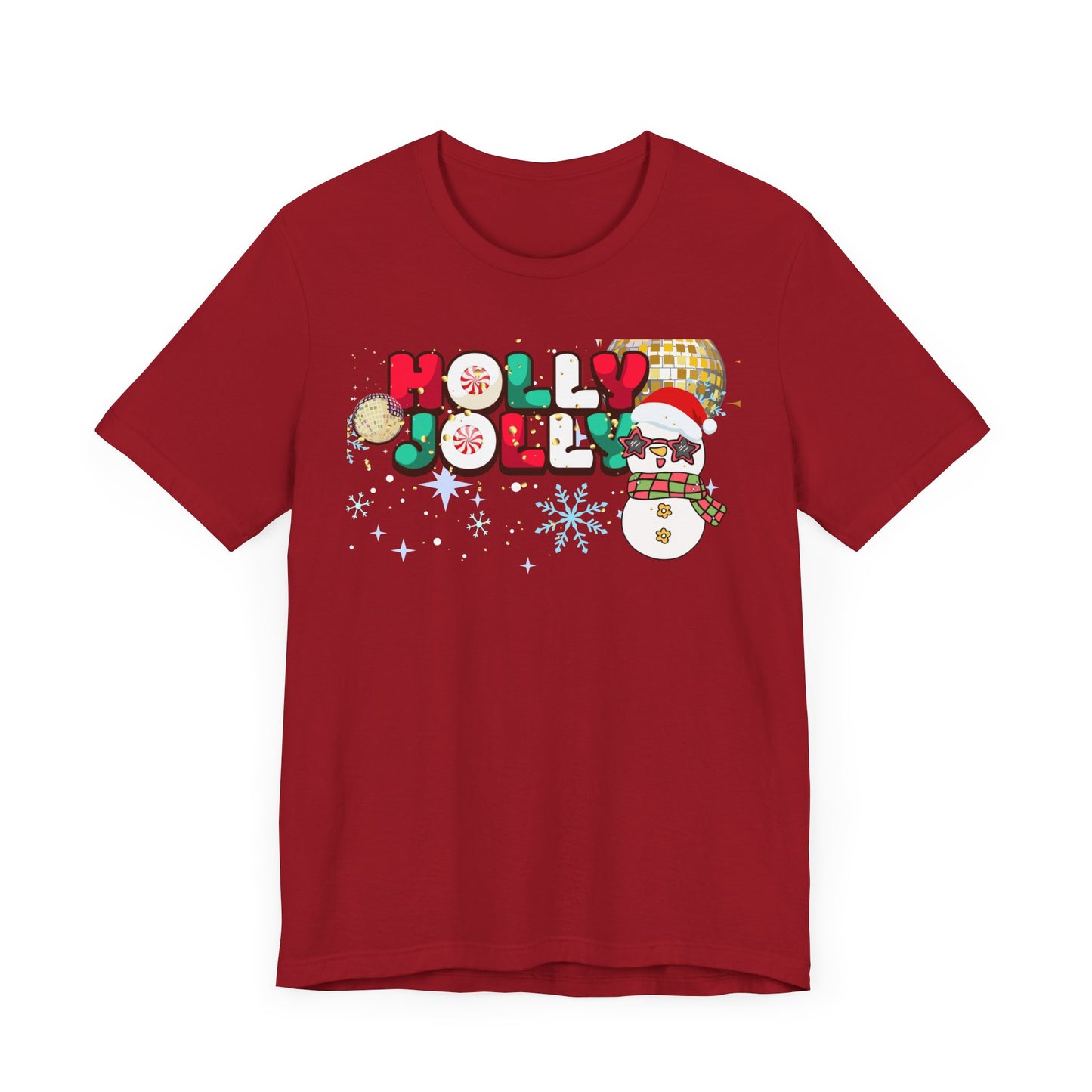 Retro Unisex Tee - Holly Jolly Christmas T-shirt