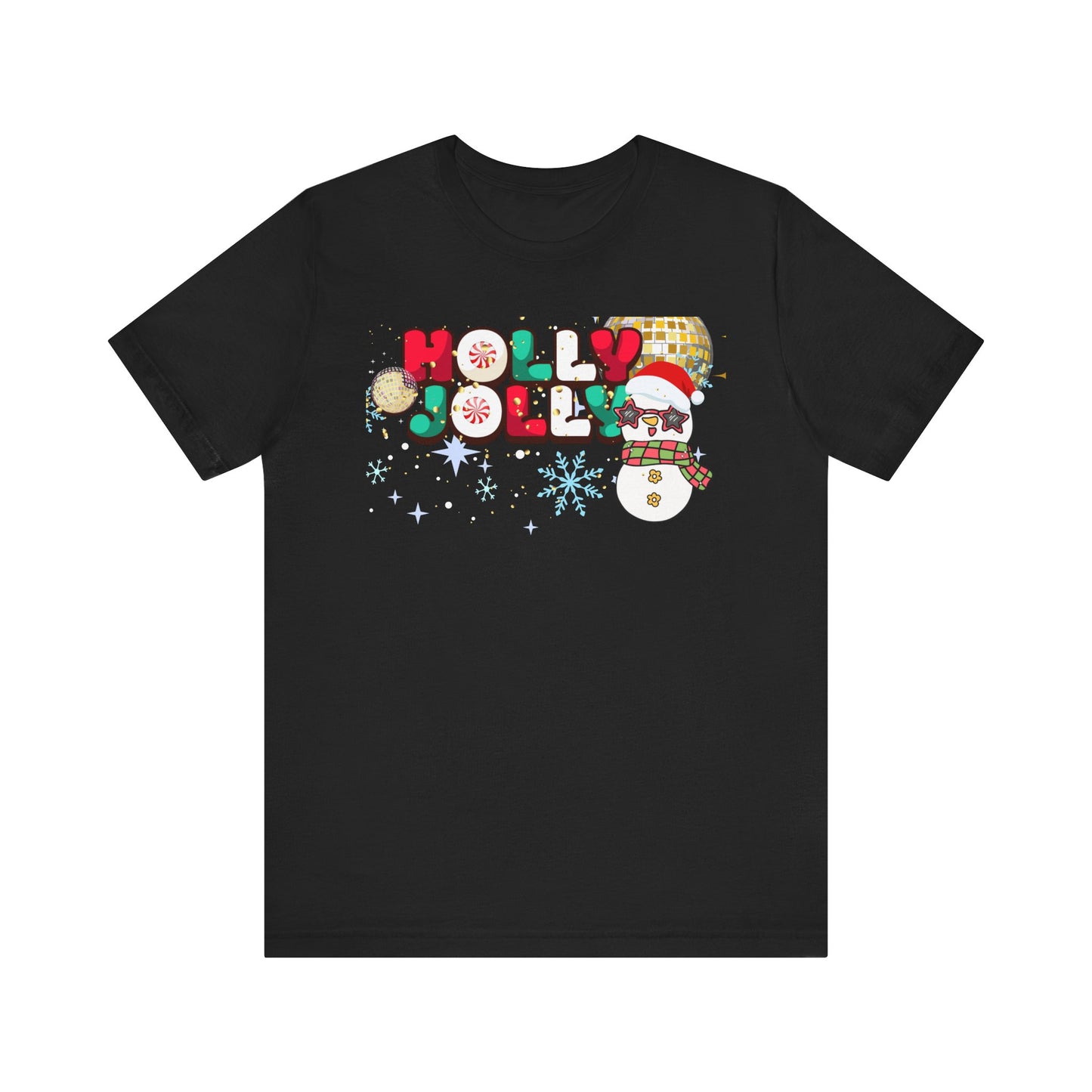 Retro Unisex Tee - Holly Jolly Christmas T-shirt