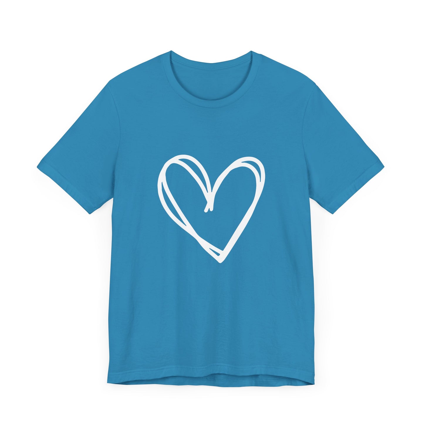 Heart Outline Unisex Jersey Short Sleeve Tee