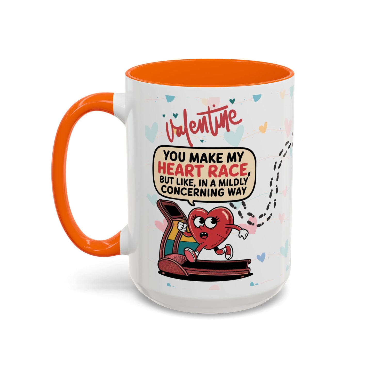 Heart Race Accent Coffee Mug (11, 15oz)