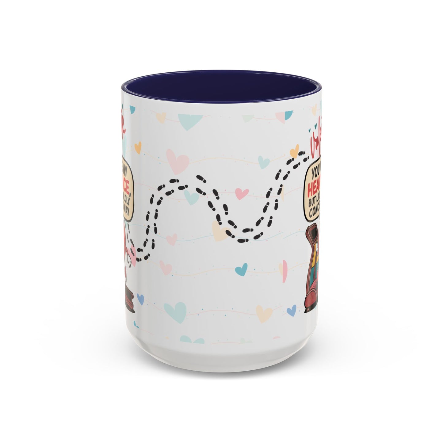 Heart Race Accent Coffee Mug (11, 15oz)