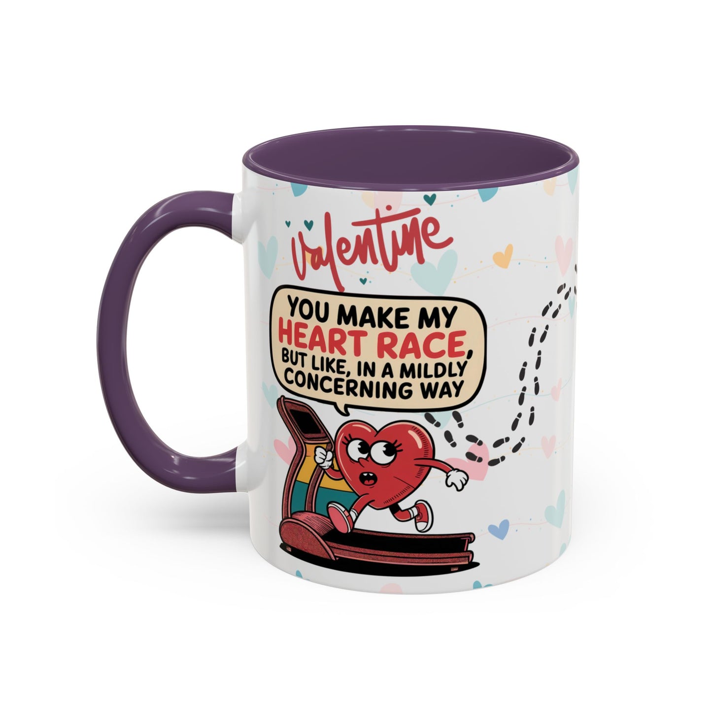 Heart Race Accent Coffee Mug (11, 15oz)