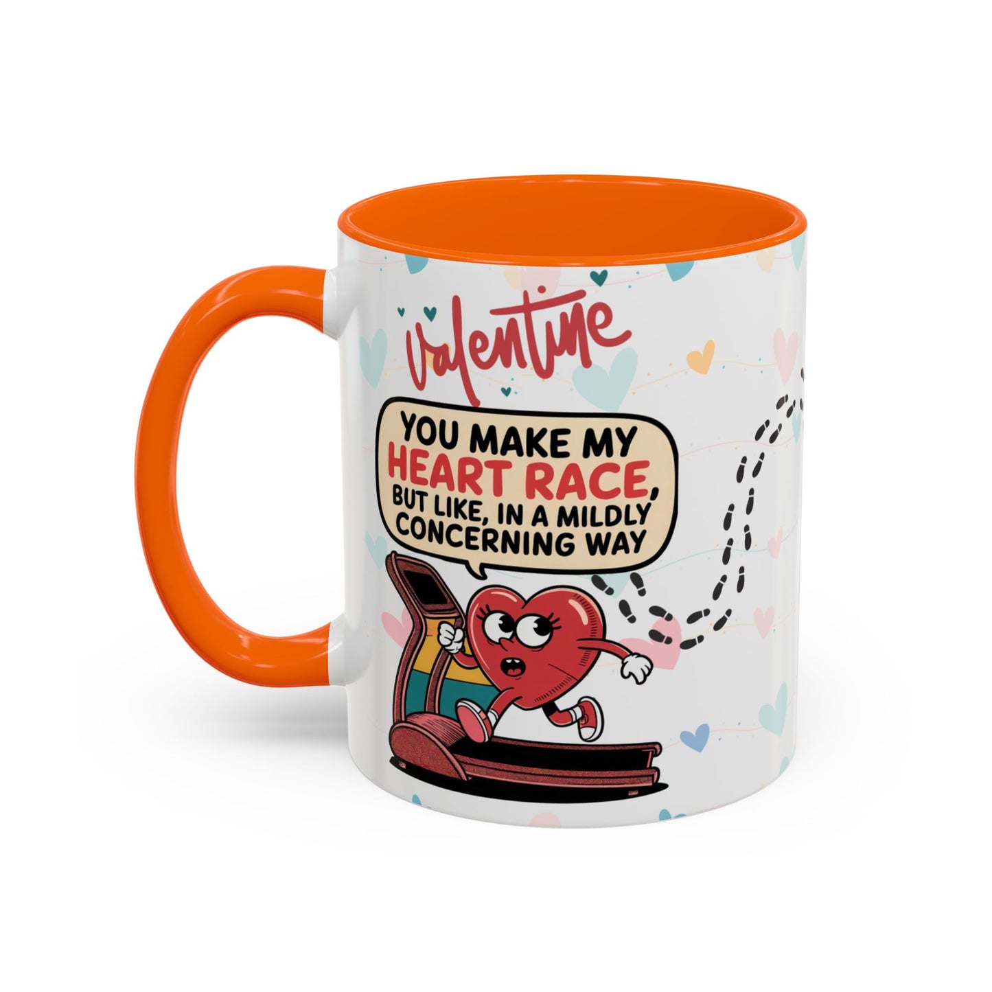 Heart Race Accent Coffee Mug (11, 15oz)