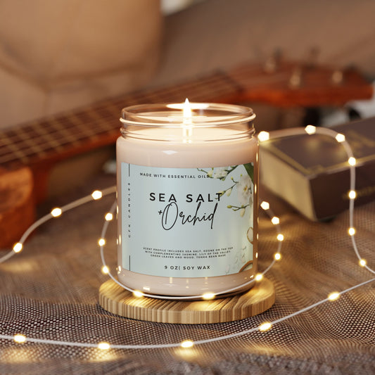 Sea Salt  Orchid Soy Candle, 9oz