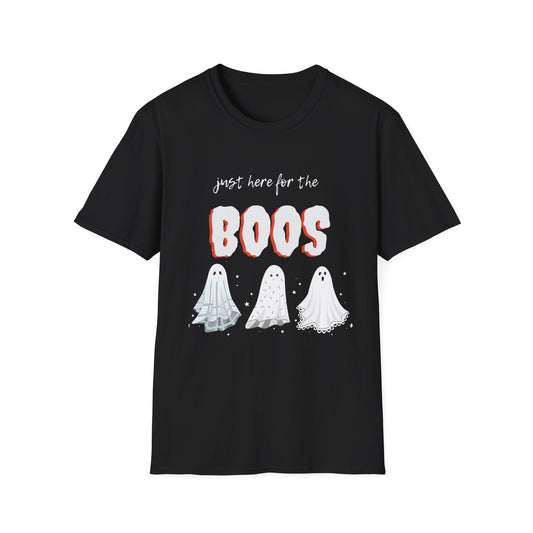 Unisex Halloween Tshirt - Just Here For The Boos