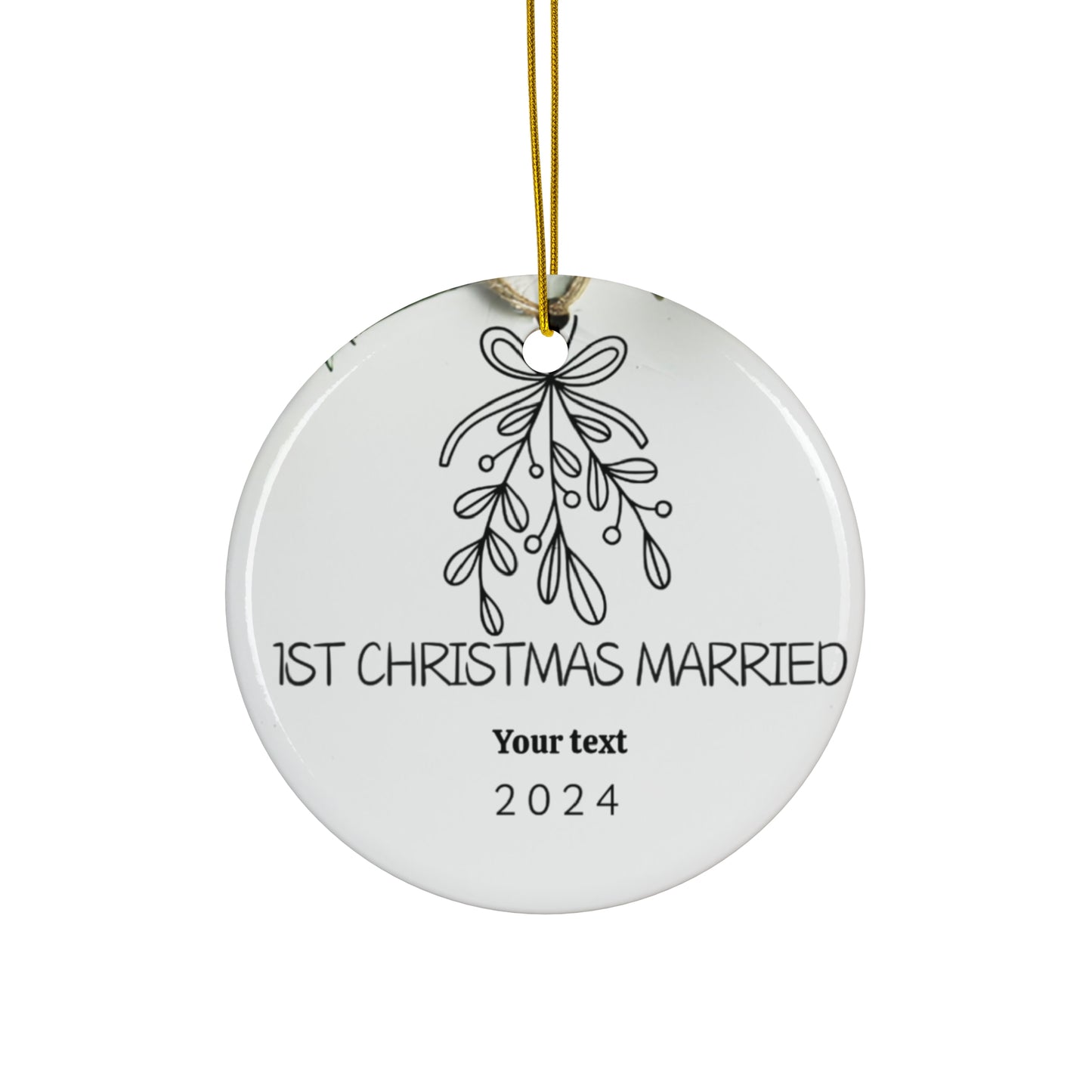 Custom Personalized Christmas Ornament 1st Christmas Married
