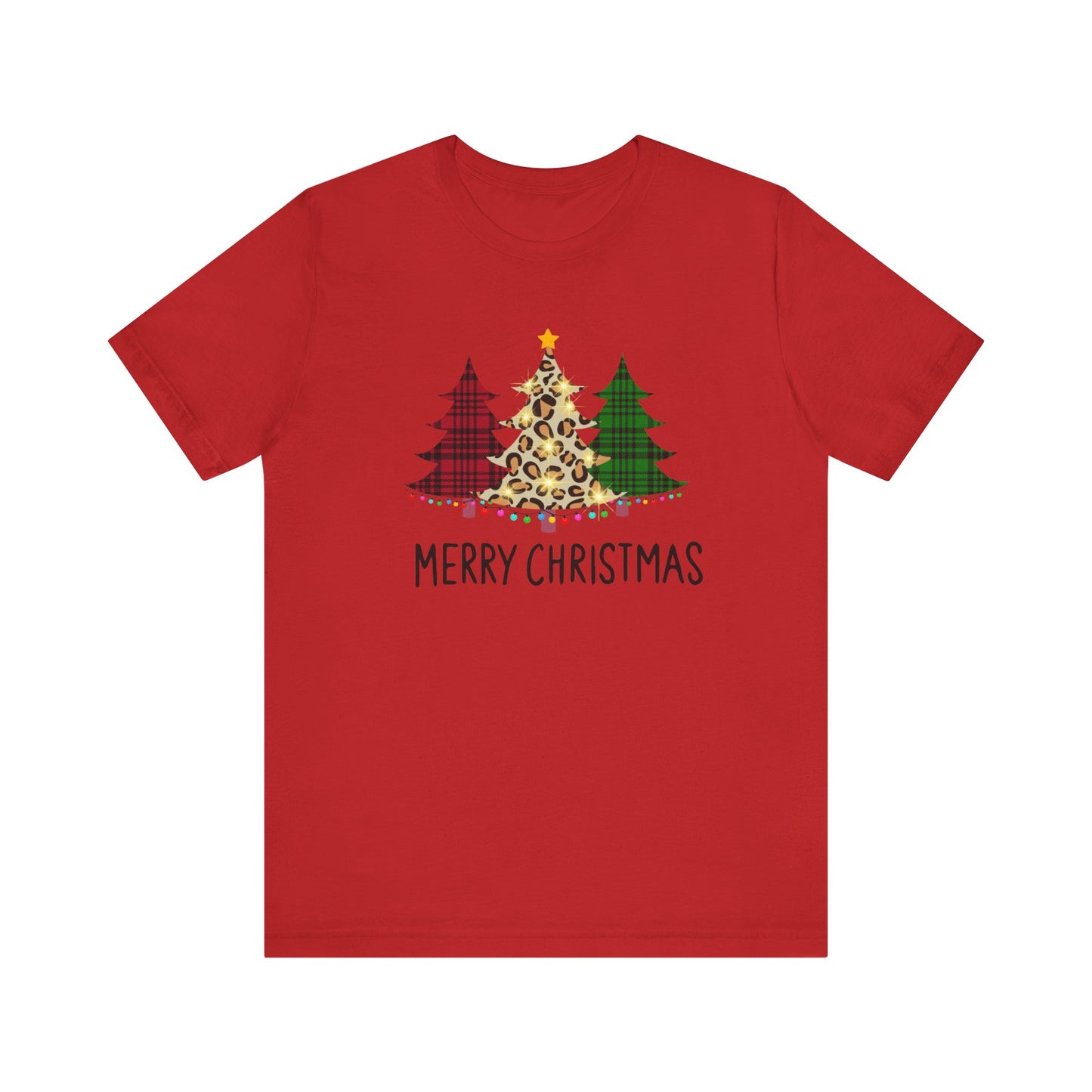Merry Christmas Pines Unisex Jersey Short Sleeve Tee
