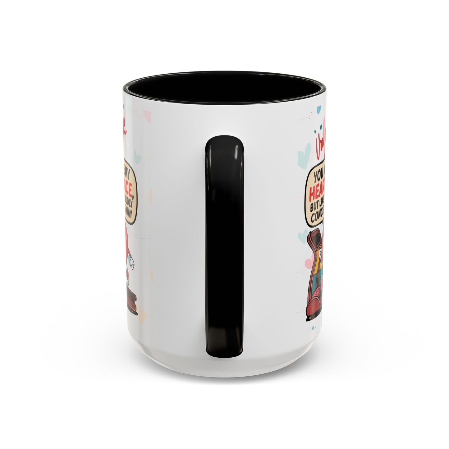 Heart Race Accent Coffee Mug (11, 15oz)