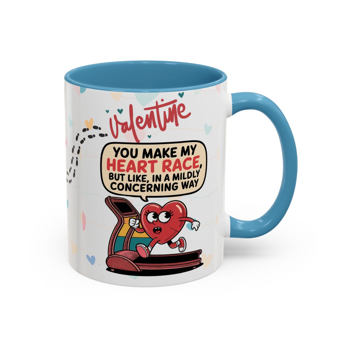 Heart Race Accent Coffee Mug (11, 15oz)