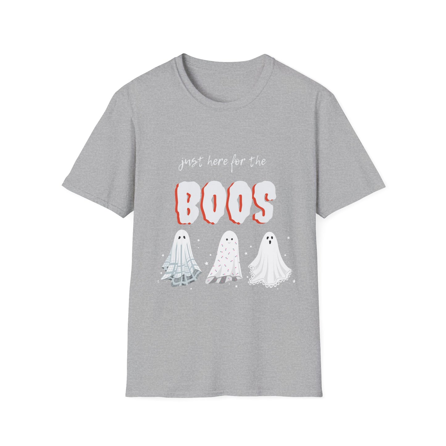 Unisex Halloween Tshirt - Just Here For The Boos