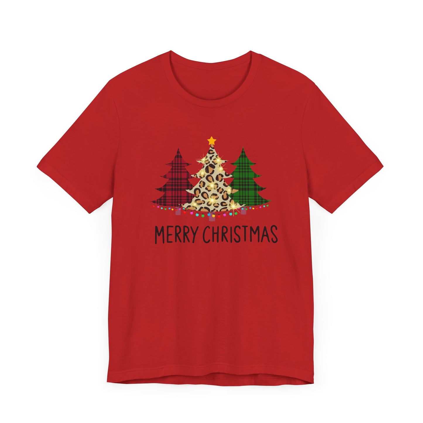 Merry Christmas Pines Unisex Jersey Short Sleeve Tee