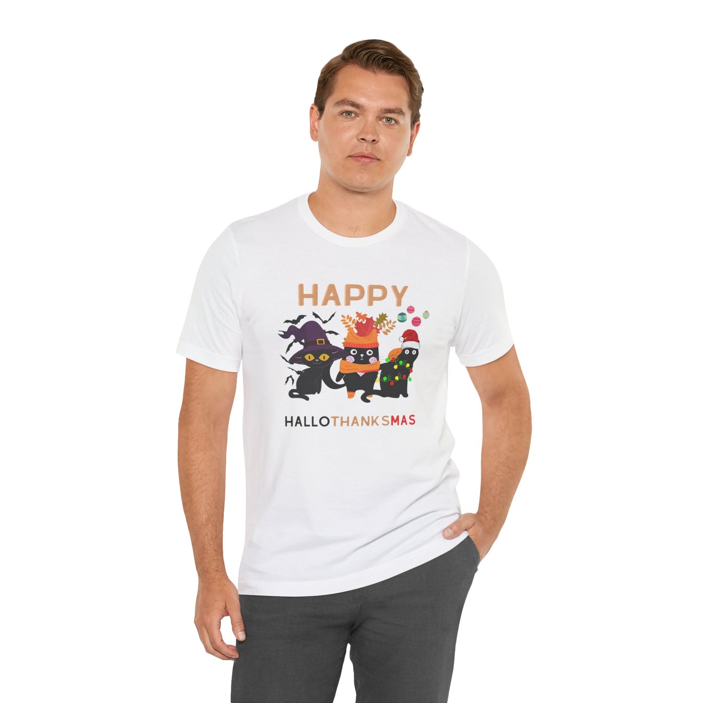 Unisex Halloween Tshirt - Hallothanksmas