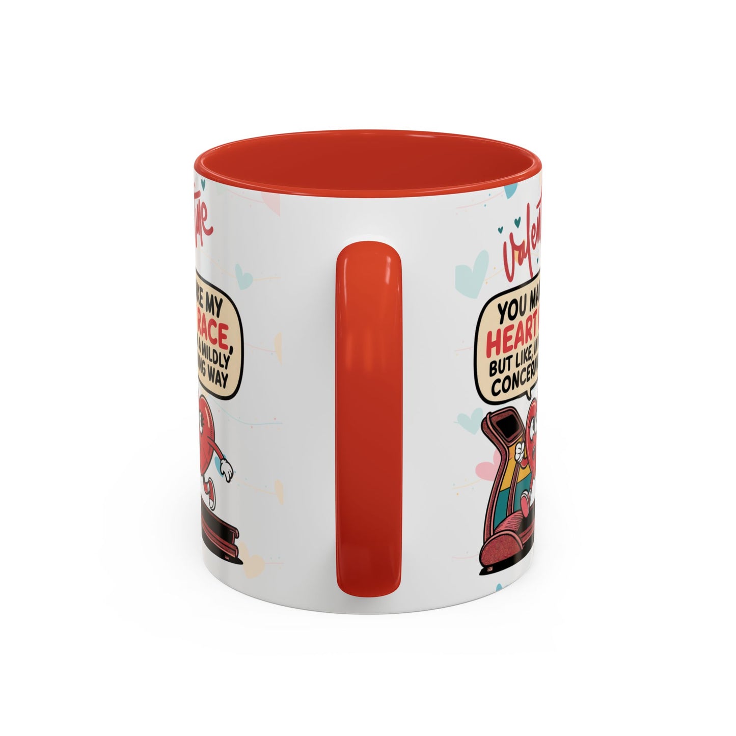 Heart Race Accent Coffee Mug (11, 15oz)