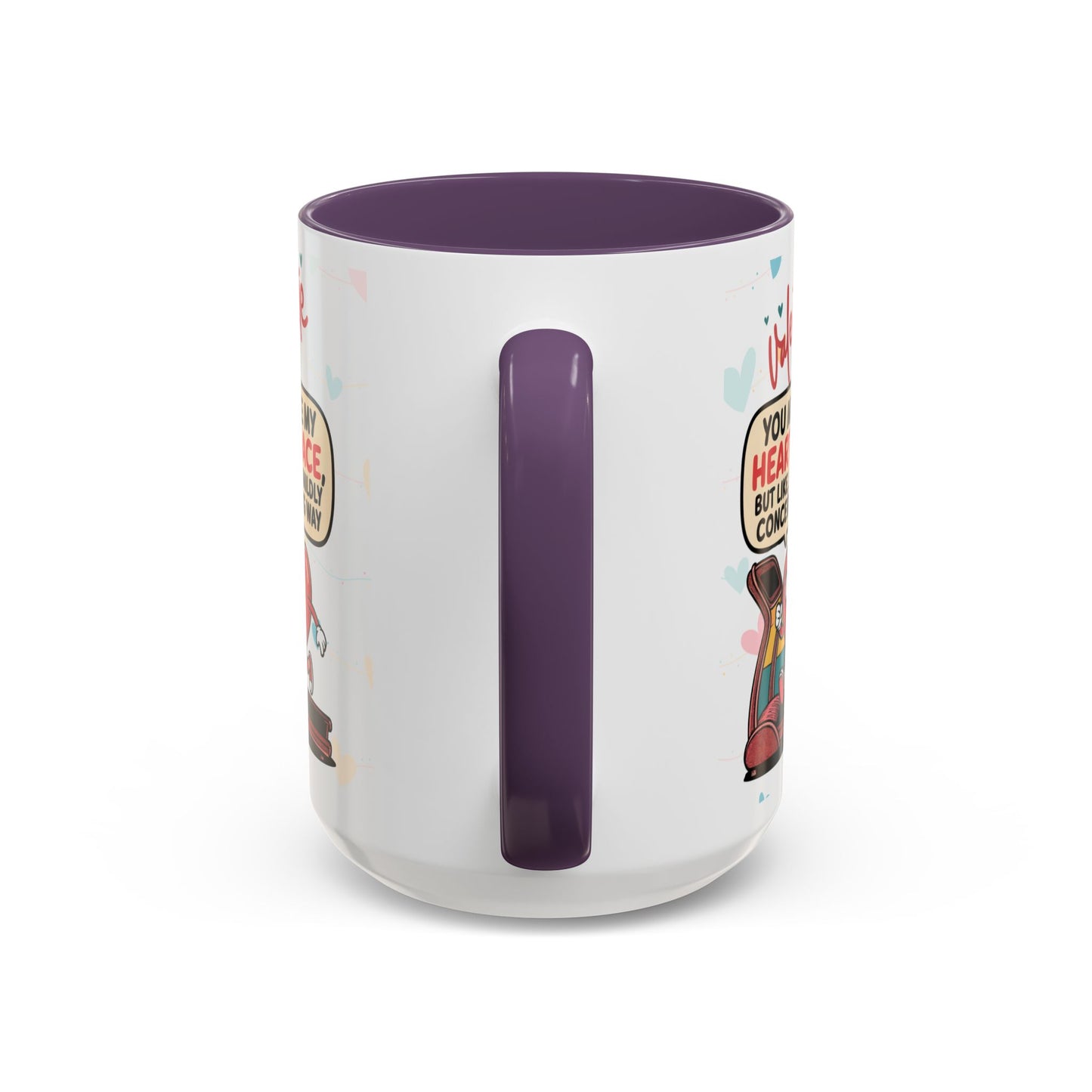 Heart Race Accent Coffee Mug (11, 15oz)
