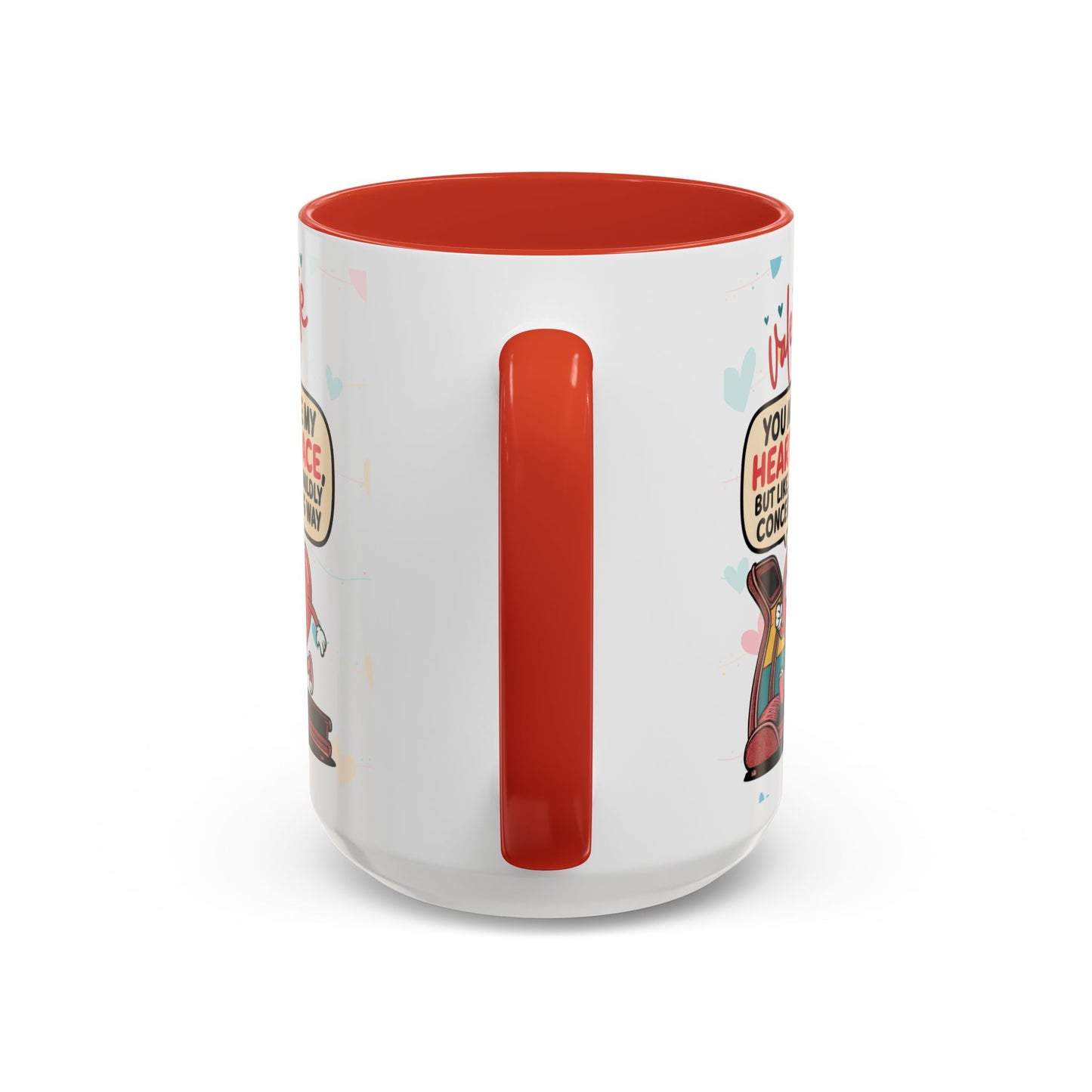 Heart Race Accent Coffee Mug (11, 15oz)