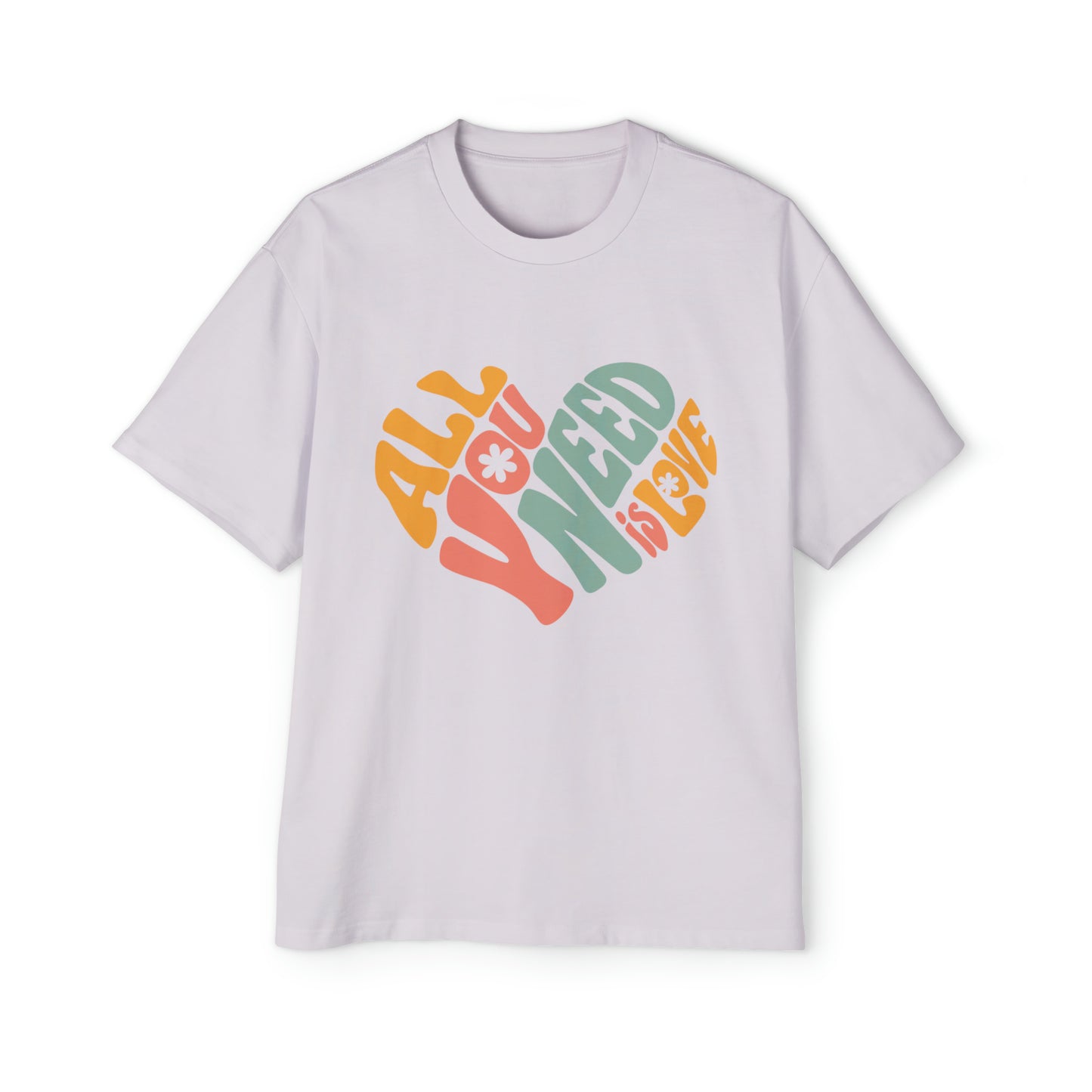 All You Need is Love Heavy Oversized Tee great gift for him or her. Great gift for Valentines Day, Birthdays or just because.