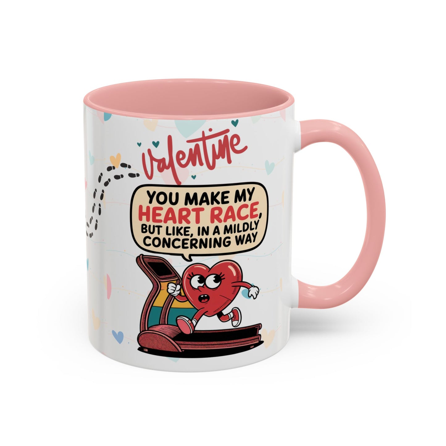 Heart Race Accent Coffee Mug (11, 15oz)