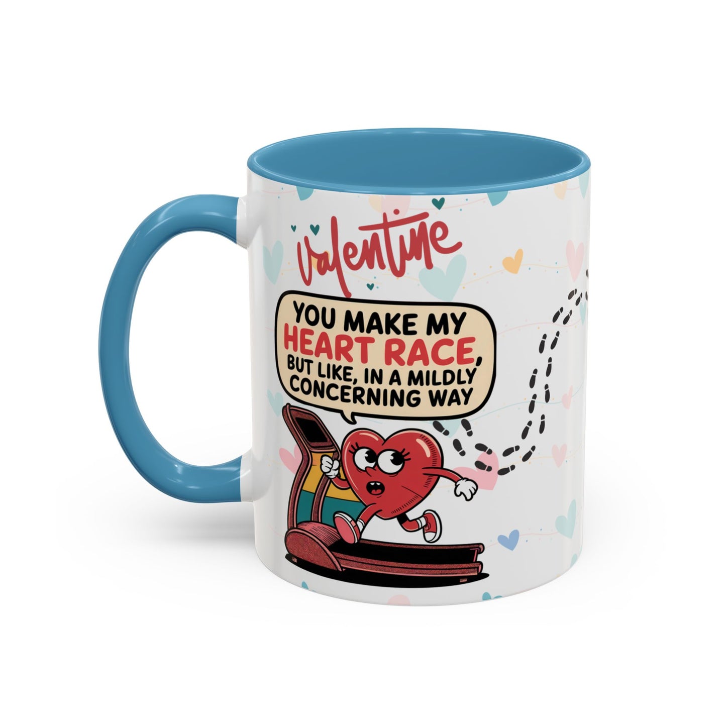 Heart Race Accent Coffee Mug (11, 15oz)