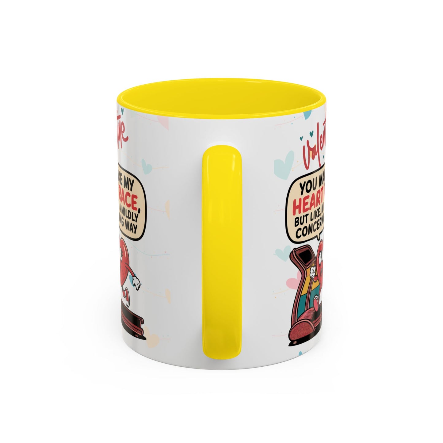 Heart Race Accent Coffee Mug (11, 15oz)
