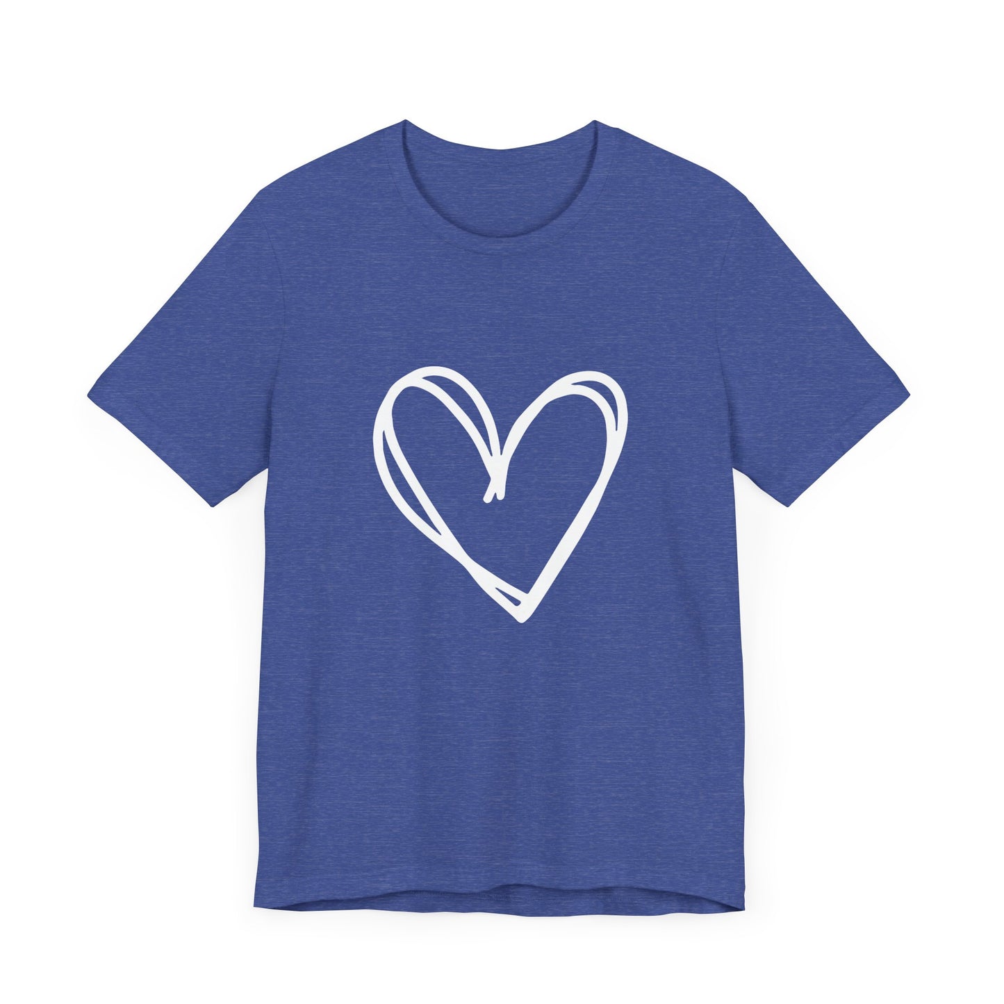 Heart Outline Unisex Jersey Short Sleeve Tee