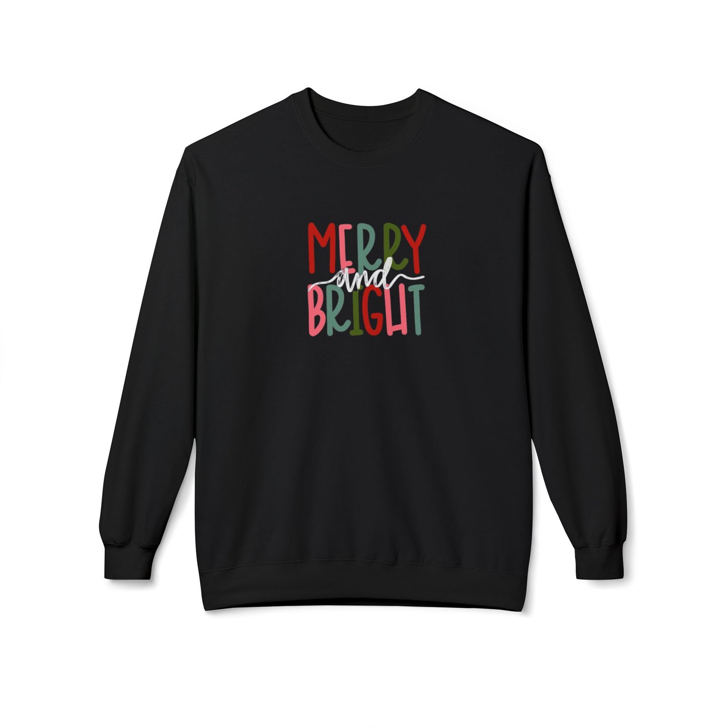 Merry &Bright Midweight Softstyle Fleece Crewneck Sweatshirt