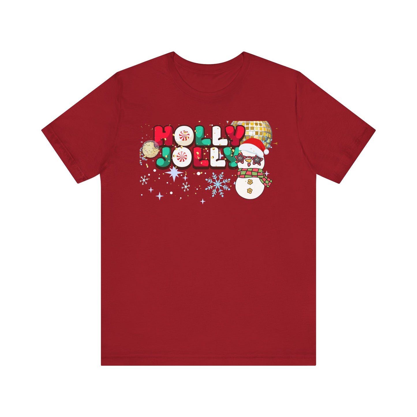 Retro Unisex Tee - Holly Jolly Christmas T-shirt